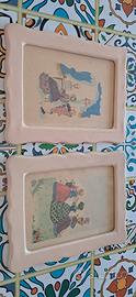 Quadretti vintage in similpelle 
