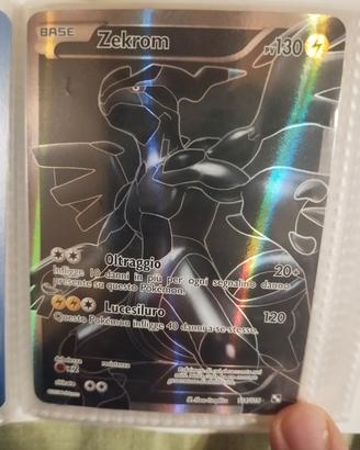 Reshiram e Zekrom full art 2011 bianco e nero