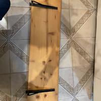 10 MENSOLE IN LEGNO artigianali con reggimensola