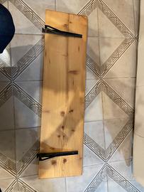 10 MENSOLE IN LEGNO artigianali con reggimensola