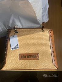 Love Moschino Raffia Bag Camel - New Deadstock