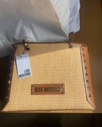 Love Moschino Raffia Bag Camel - New Deadstock