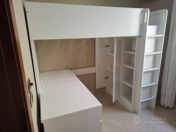 IKEA Letto a soppalco + scrivania e armadio