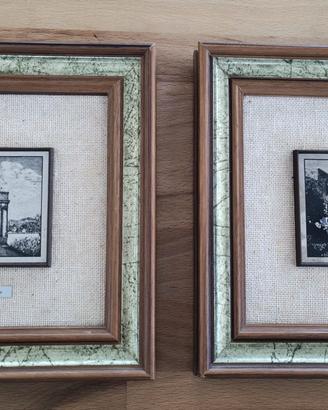 Coppia quadri vintage Belluno Argento 800