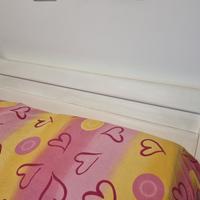 letto bianco similpelle