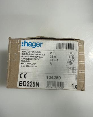 stock hager differenziali e magnetotermici