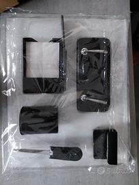 set da scrivania  pelle nera paola tomasini