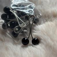 Fermavelo nero lucido