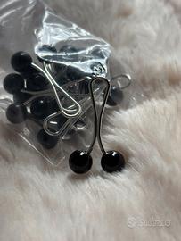 Fermavelo nero lucido