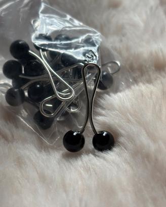 Fermavelo nero lucido