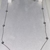 COLLANA PUNTI LUCE ORO 18kt. CON DIAMANTI NATURALI