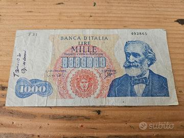 1000 lire Giuseppe verdi