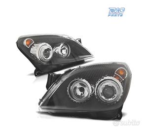 FARI OPEL ASTRA H 04-09 OCCHI ANGEL FONDO NERO