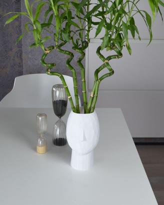 Vaso Moderno Faccia Minimalista - Bianco