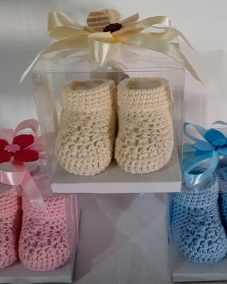 Scarpette stivaletti per neonati in puro cotone 