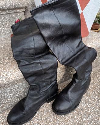 stivali donna, alti in vera pelle