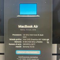 Macbook air 2018 128 giga