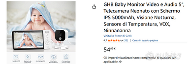 Baby Monitor No-App No-WiFi - NUOVO