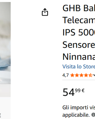 Baby Monitor No-App No-WiFi - NUOVO