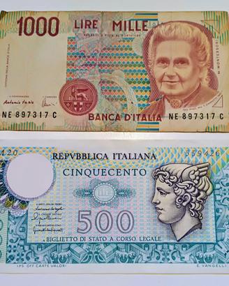Lire vario taglio - Riproduzione Marenghi