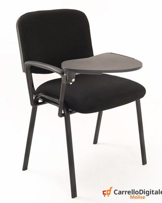 Sedia Imbottita in Tessuto NERO con RIBALTINA