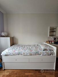 letto 3 in uno: 2 letti + cassettoni