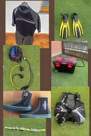 KIT DIVING COMPLETO PERFETTE CONDIZIONI