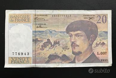20 franchi francesi del 1992
