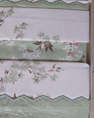 Parure Lenzuola fantasia verdino matrimoniale
