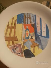 rarissimo piatto da collezione ceramica 