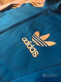 Giacca zip Adidas blu elettrico M uomo