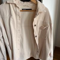 Velluto giacca oversize soft calda bianca