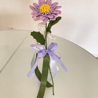 La gerbera lavorazione uncinetto a mano