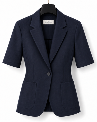 Max Mara Blazer Vintage Donna Cotone Blu IT 42