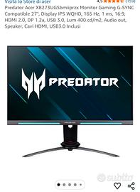 monitor 1440 165hz Acer predator 