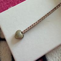 Bracciale tennis argento 925 chiusura a cuore