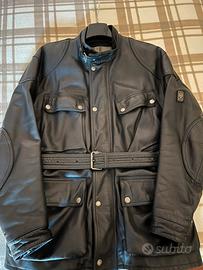 Belstaff giacca in pelle nera tg. L