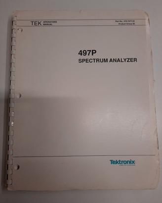 RADIOAMATORE - TEKTRONIX 497P SPECTRUM ANALYZER