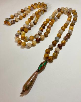 Collana Mala di pietre dure Terra Melange