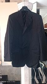 completo uomo nero gessato taglia 54