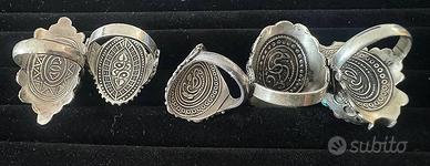 Anelli etnici in argento 925 e pietre semipreziose