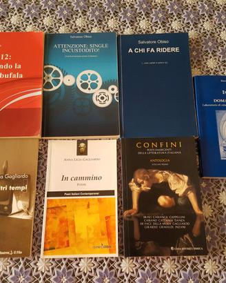 Lotto di 7 libri di narrativa e poesia