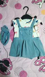 Completo bambina in cotone 