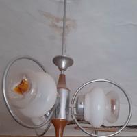 Lampadario a 3 globi tutto come da foto, in legno