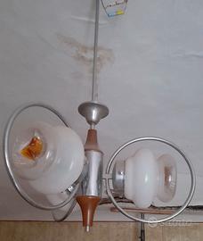 Lampadario a 3 globi tutto come da foto, in legno