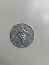 REPUBBLICA ITALIANA 5 LIRE UVA 1949