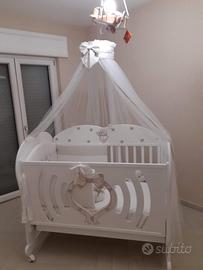 Culla Lettino Feritre Made in Italy Completa acces