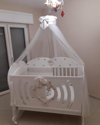 Culla Lettino Feritre Made in Italy Completa acces