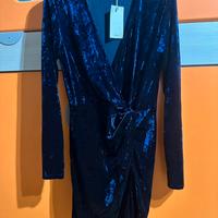 Vestito Mango viola velluto taglia M nuovo