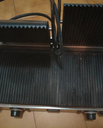 Piastra professionale doppia per panini 